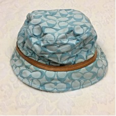 Coach Crusher Bucket Hat Signature C Jacquard Light Blue Small Size P/S Summer  eb-98922189